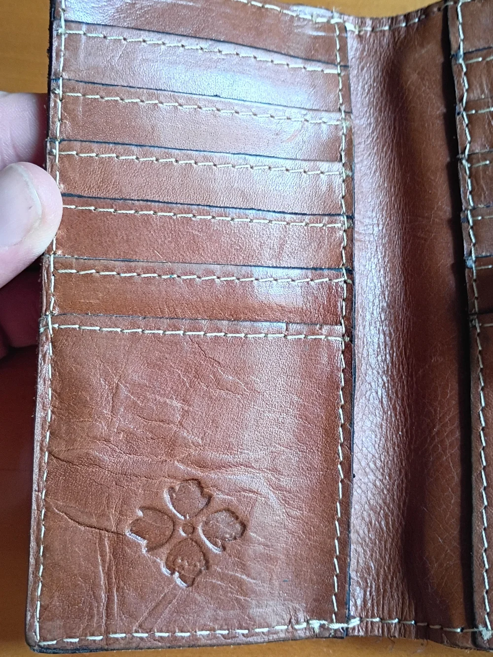 Patricia Nash Multicolor Floral Embossed Leather Wallet with Gold Bar